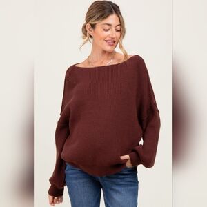 Pinkblush Maternity Sweater Brown NWT